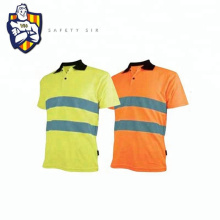 Reflective Polo T shirt, Meet ANSI/ISEA 2010, Fluorescent Polyester fabric and reflective tapes,25 Times Wash,Manufactory